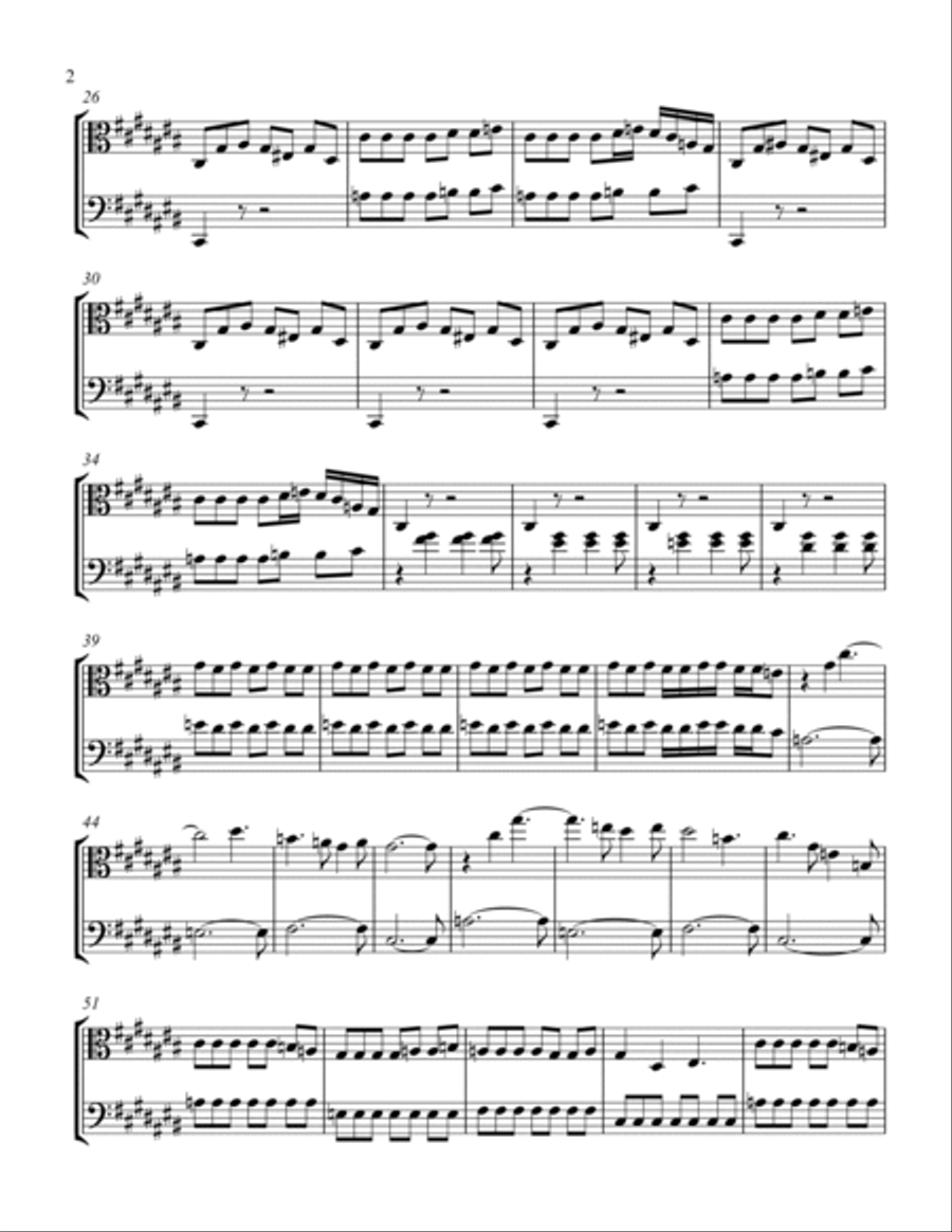 Bass and Viola Duet No. 1 String Duet scores gallery preview page 2