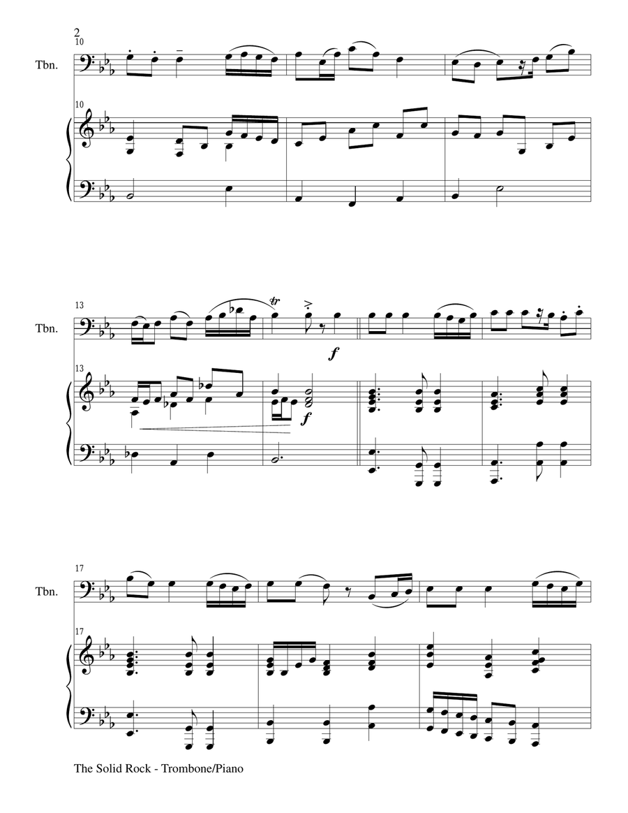 Gary Lanier: Hymns of Faith and Trust (Duets for Trombone & Piano) Trombone Duet scores gallery preview page 3