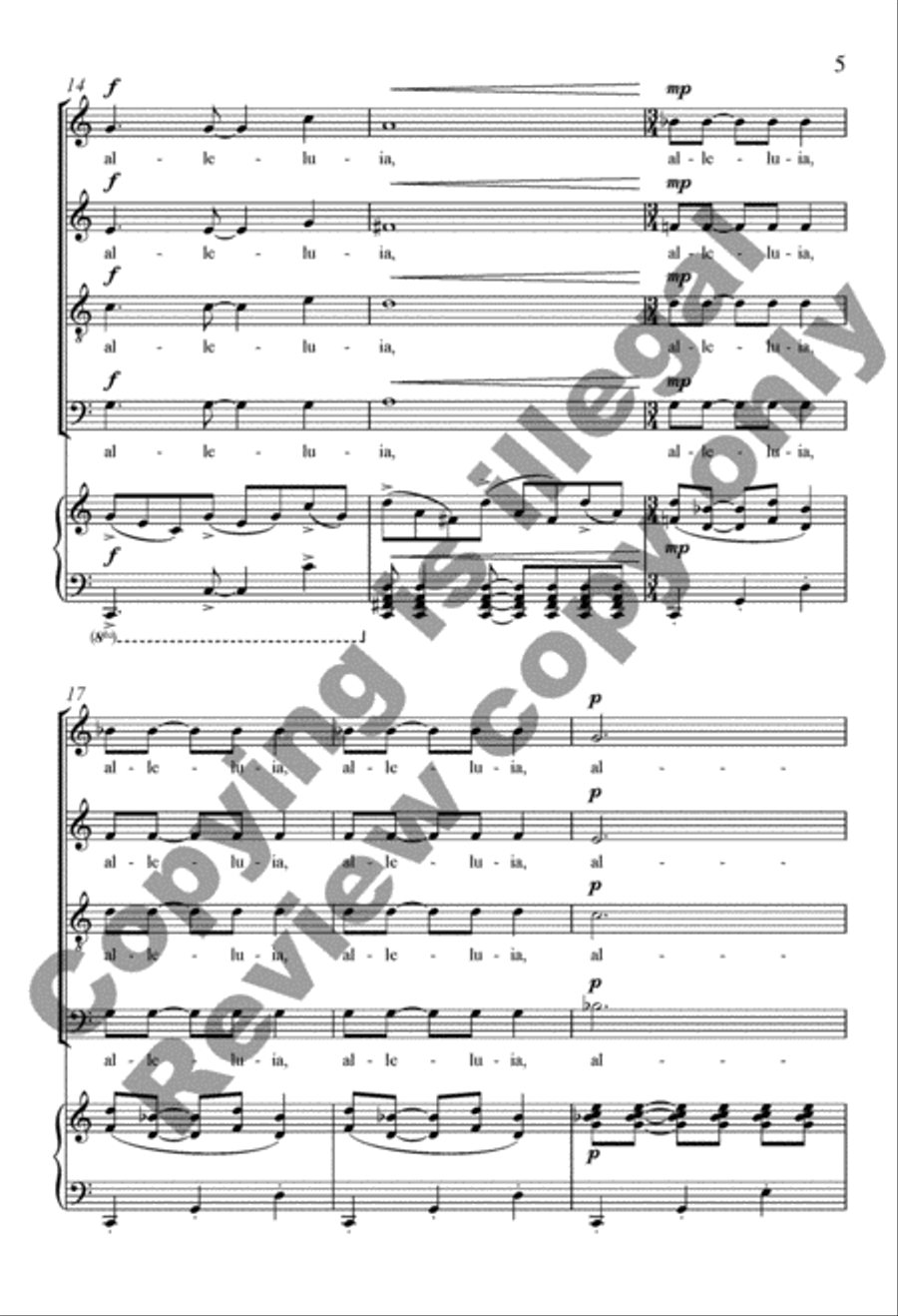 An Alleluia Flourish Divisi scores gallery preview page 5