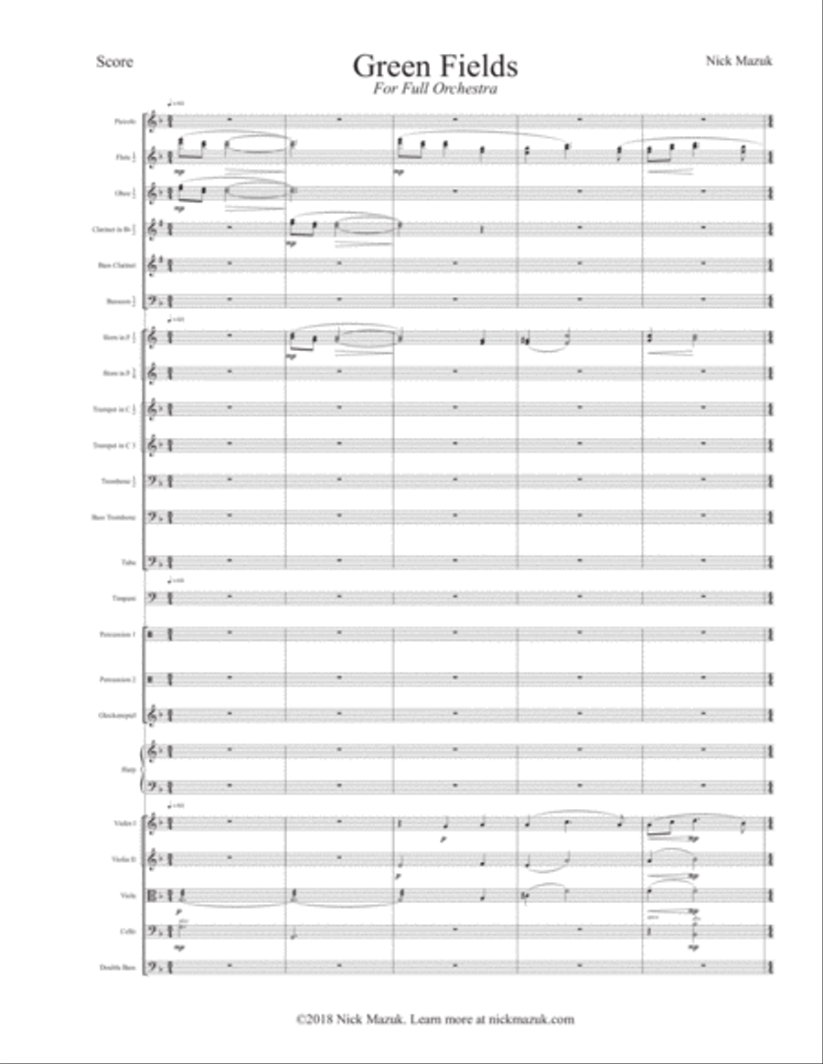 Green Fields Full Orchestra scores gallery preview page 3