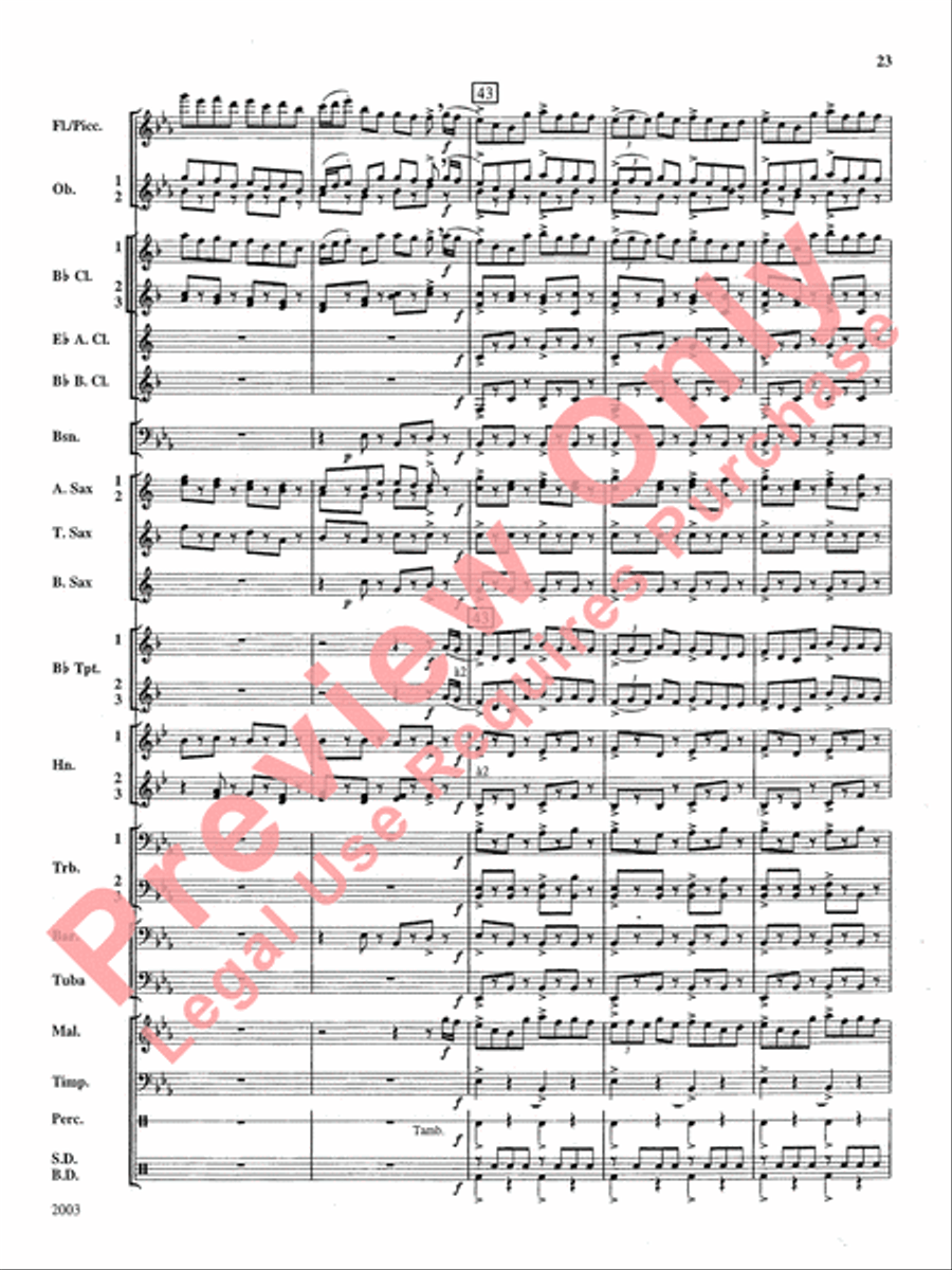 A Percy Grainger Suite Concert Band scores gallery preview page 24