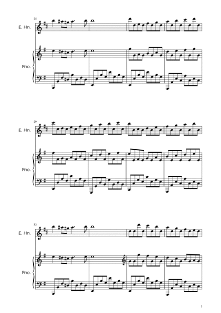 Passacaglia - Handel/Halvorsen - English Horn Solo w/ Piano Chamber Music scores gallery preview page 3
