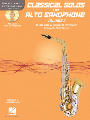 Book cover for Classical Solos for Alto Saxophone, Vol. 2