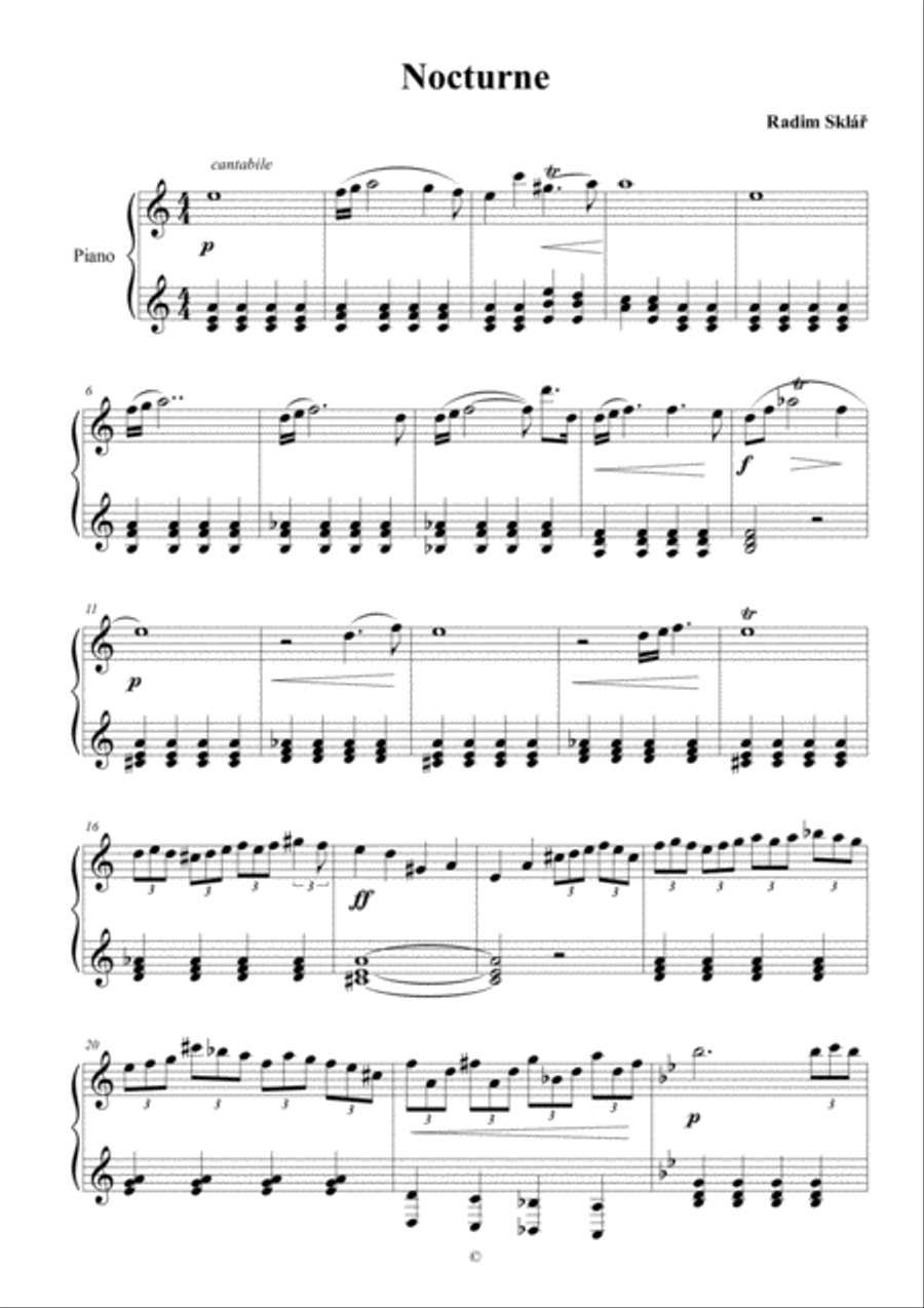 Nocturne a minor Nocturne a minor Piano Solo scores gallery preview page 1