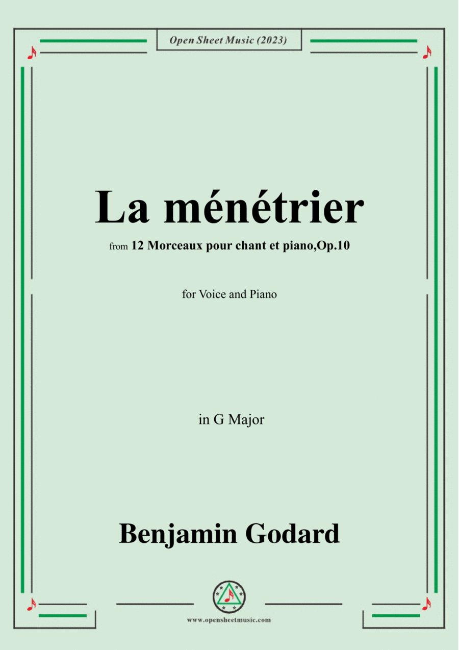B. Godard-La ménétrier,in G Major,Op.10 No.6 Voice scores gallery preview page 1