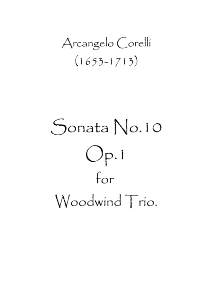 Sonata No.10 Woodwind Trio scores gallery preview page 1