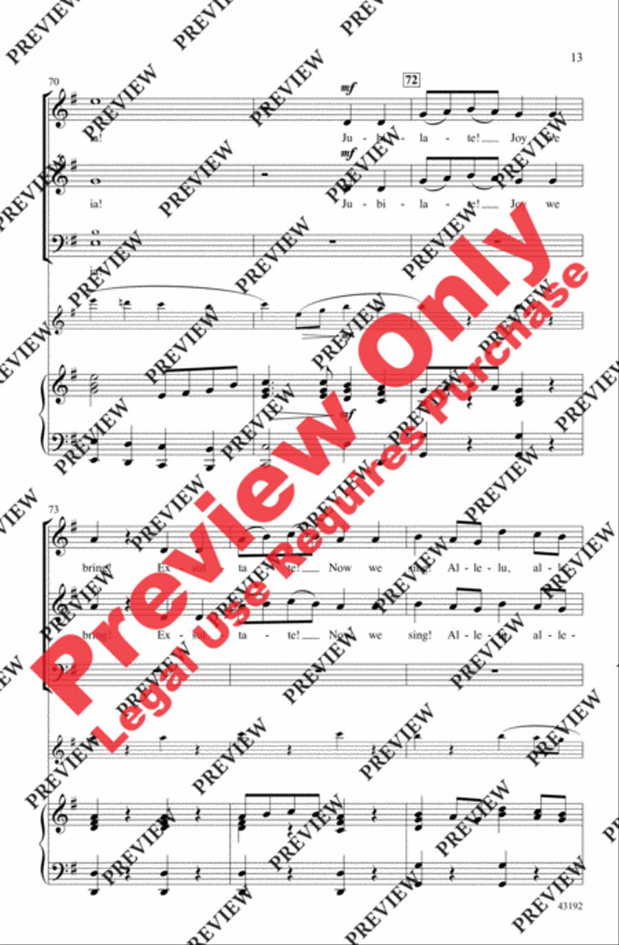 Jubilate! Joy We Bring! 3-Part scores gallery preview page 13