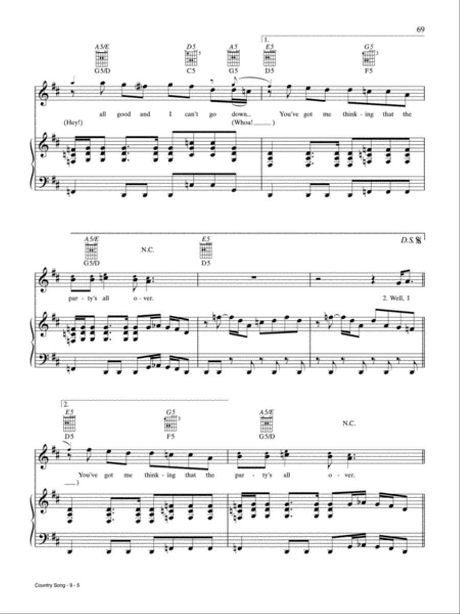 Country Song Piano, Vocal, Guitar scores gallery preview page 5
