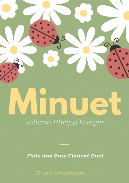Minuet in A minor - Johann Philipp Krieger - Flute and Bass Clarinet Duet image number null
