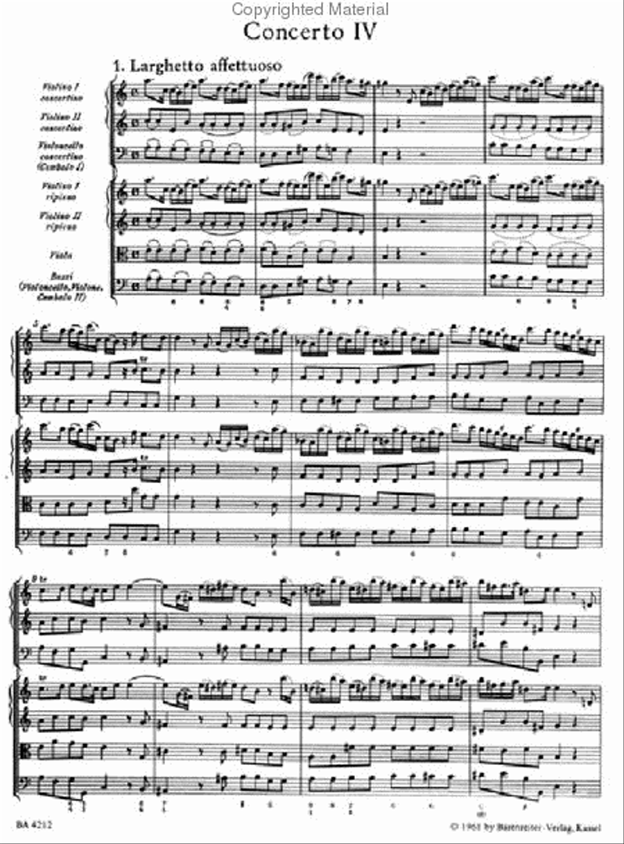 Concerto grosso a minor, Op. 6/4 HWV 322