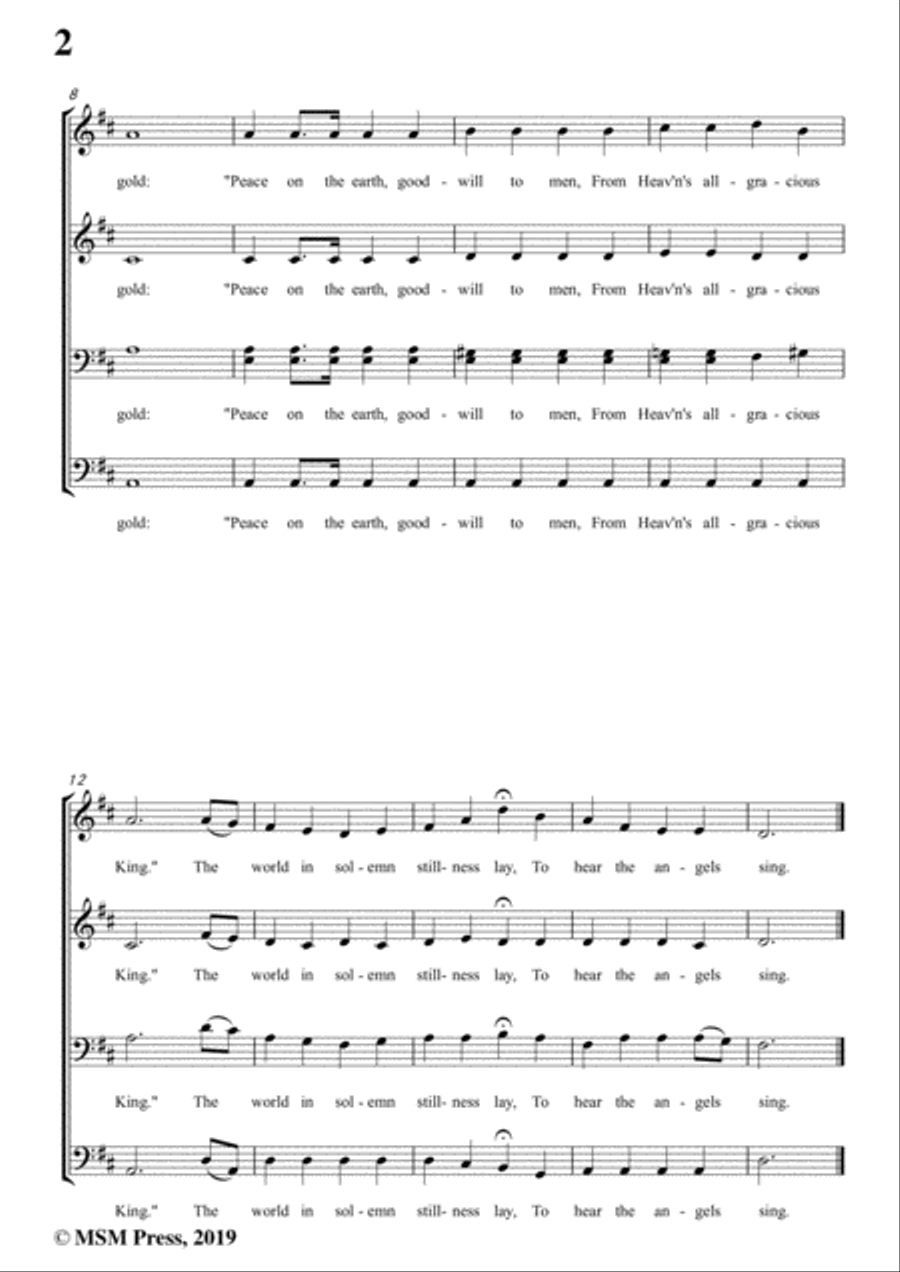Tucker-It Came Upon the Midnight Clear,in D Major,for A Cappella 4-Part scores gallery preview page 4