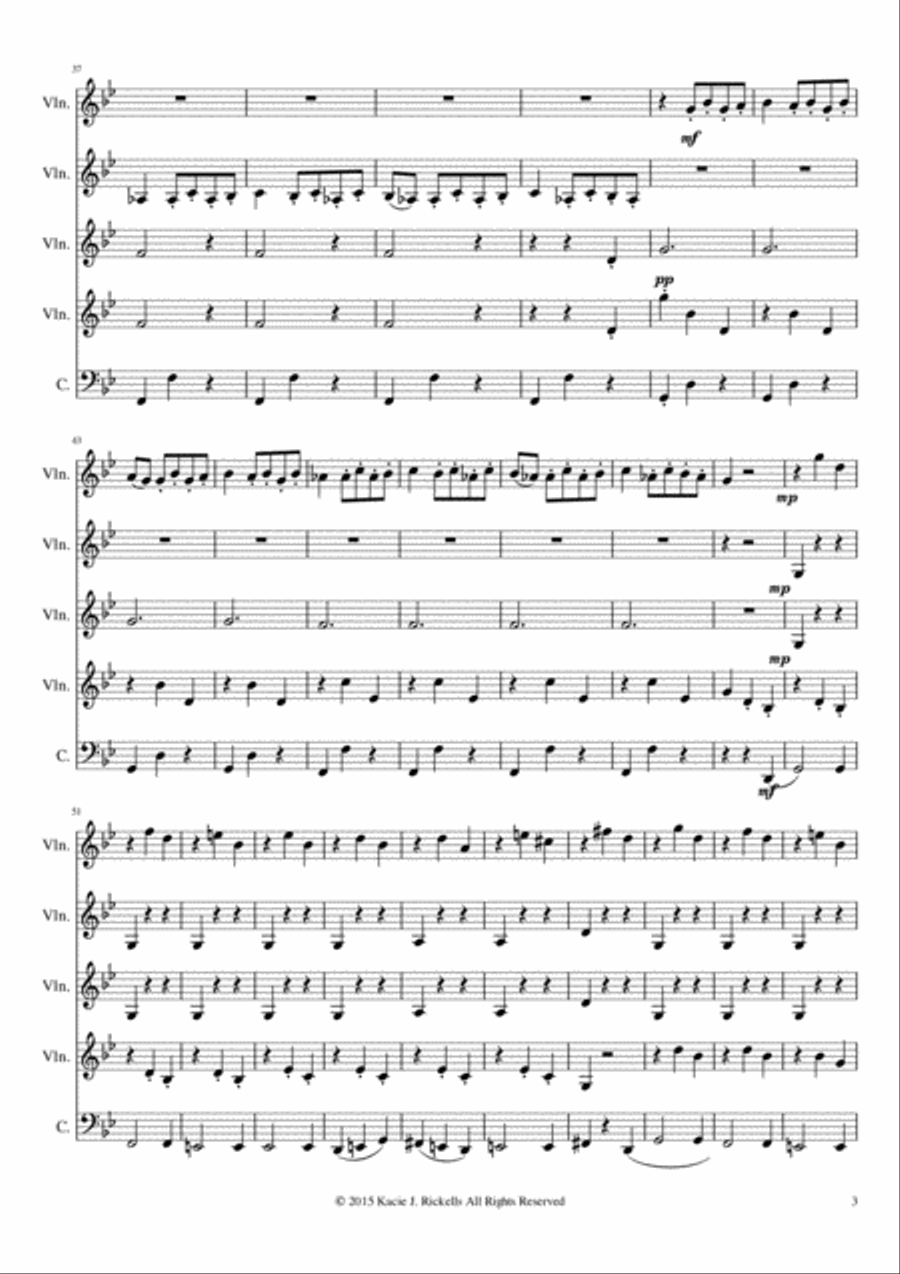 Danse Macabre - String Quintet String Orchestra scores gallery preview page 3