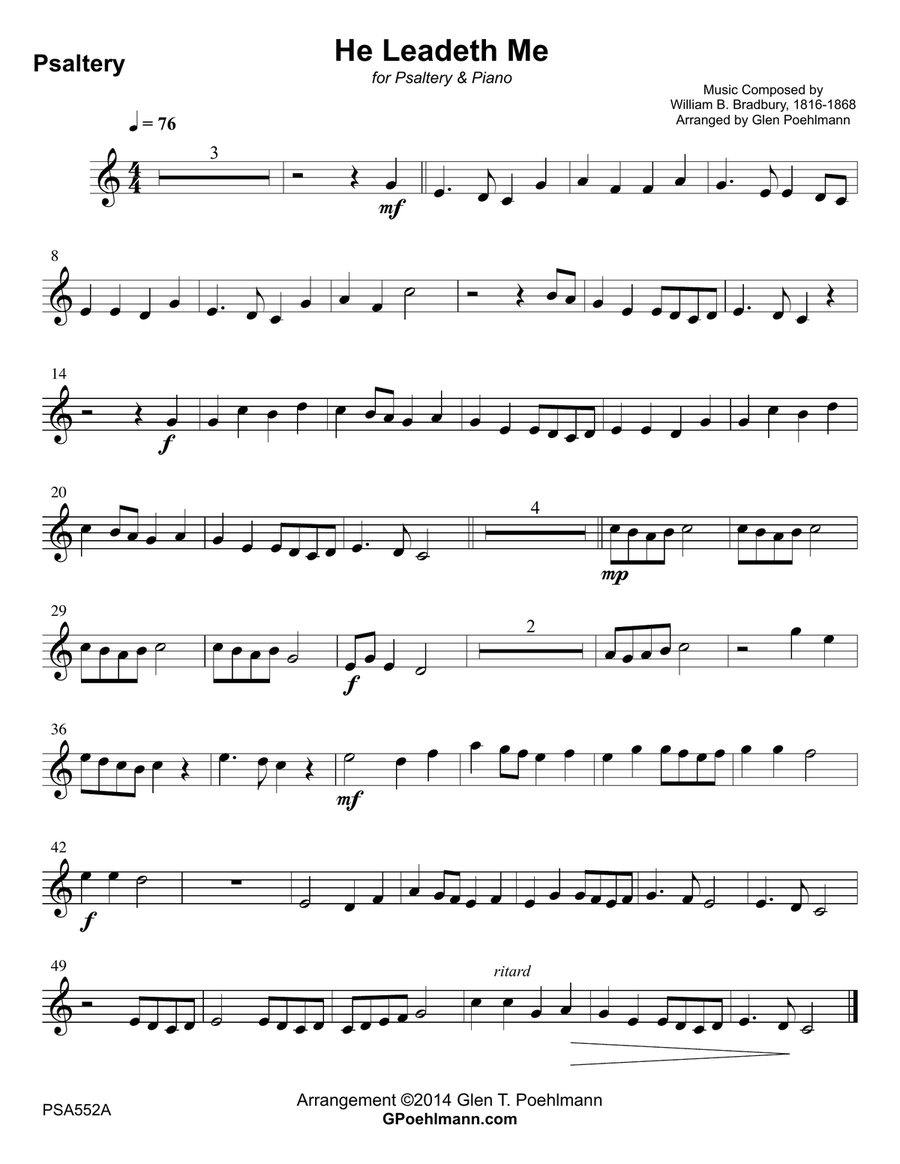 THREE HYMNS FOR THE PSALTERY - Psaltery with Piano Accompaniment Alto Recorder scores gallery preview page 4