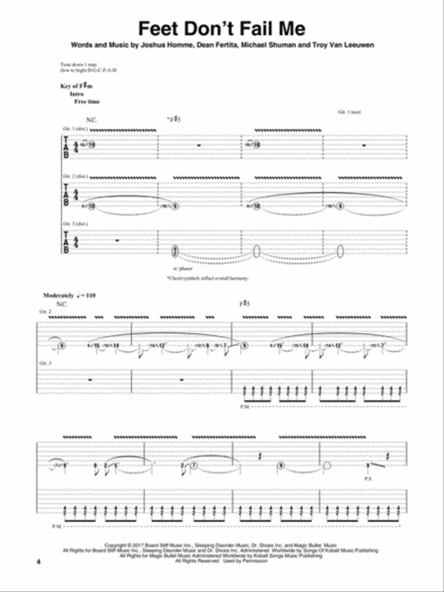 Queens of the Stone Age – Villains Electric Guitar scores gallery preview page 3