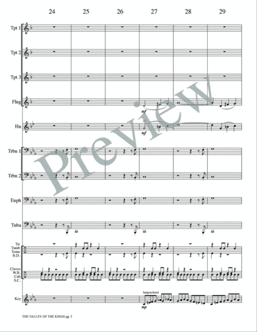 The Valley of the Kings The Valley of the Kings Small Ensemble scores gallery preview page 7