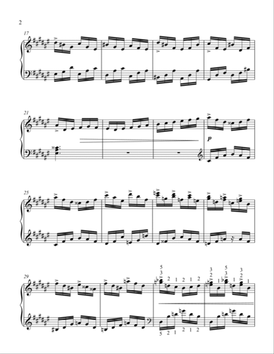 Trees dancing in the wind Piano Solo scores gallery preview page 2
