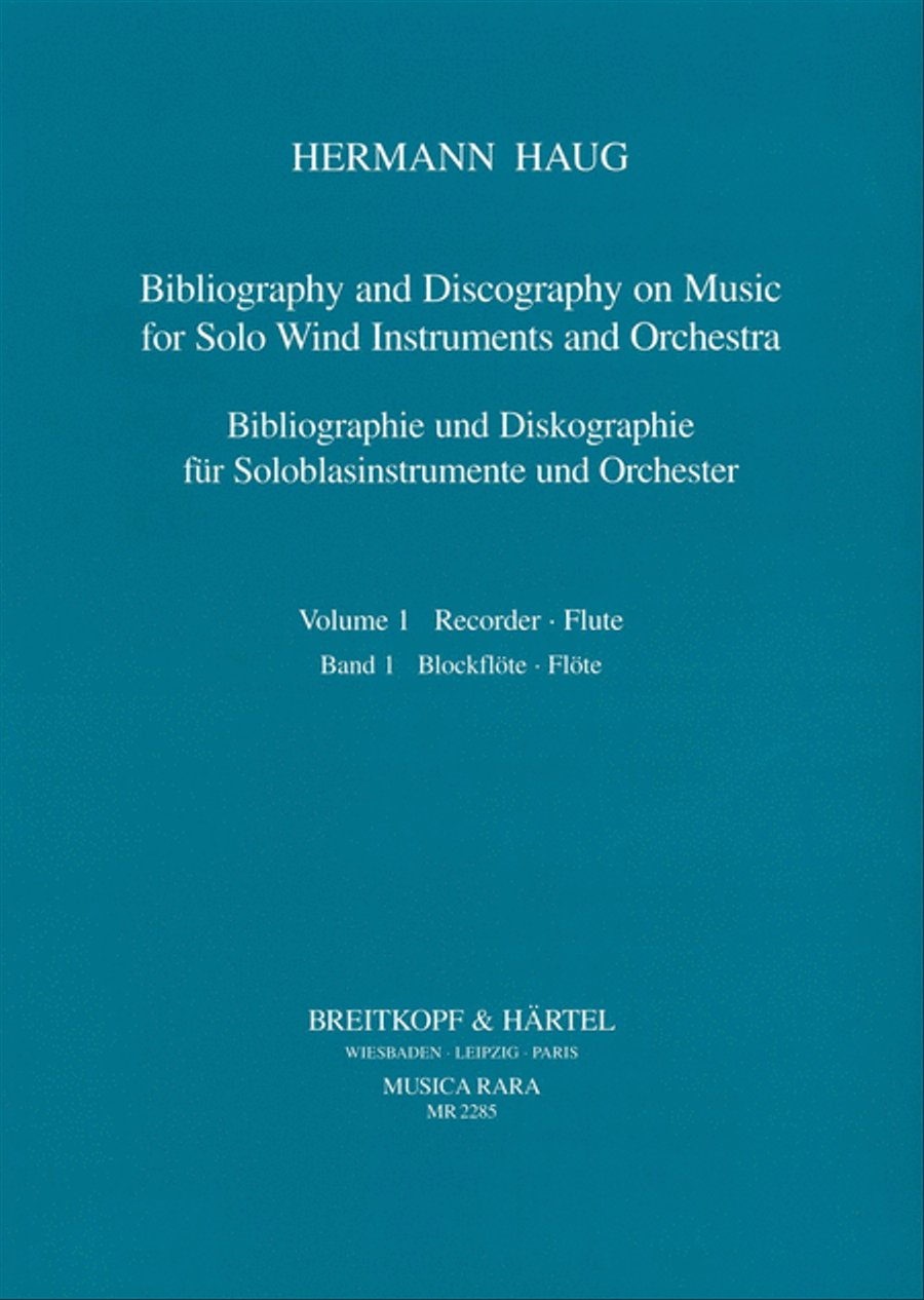 Bibliography and Discography on Music for Solo Wind Instruments and Orchestra Flute scores gallery preview page 1