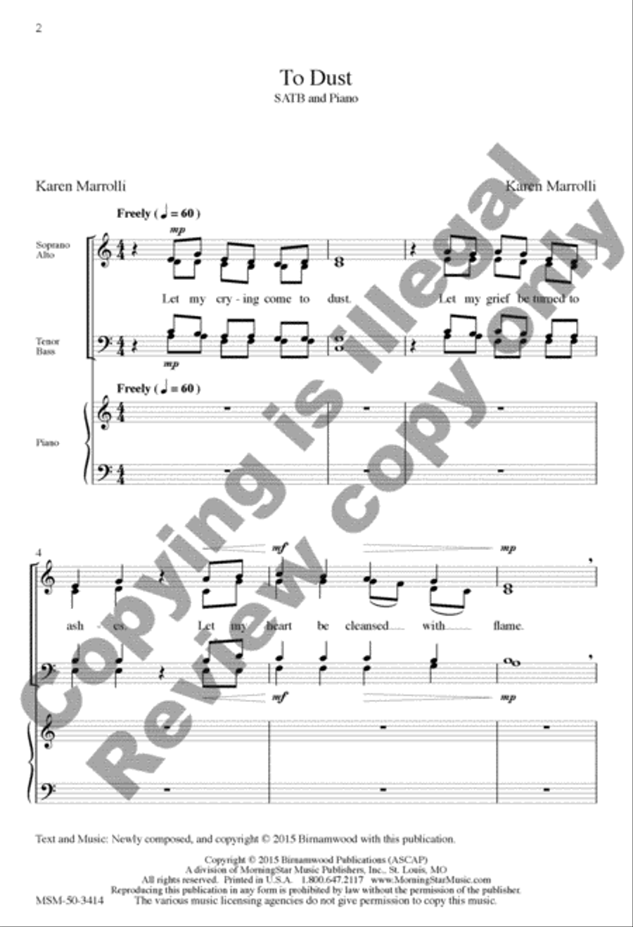 To Dust 4-Part scores gallery preview page 8