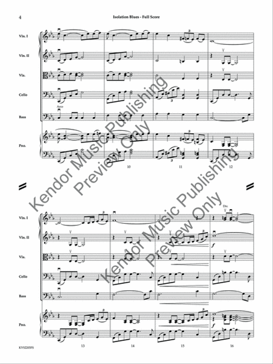 Isolation Blues String Orchestra scores gallery preview page 5
