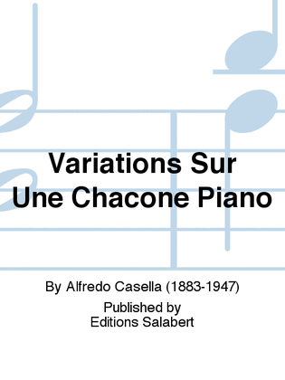 Variations Sur Une Chacone Piano