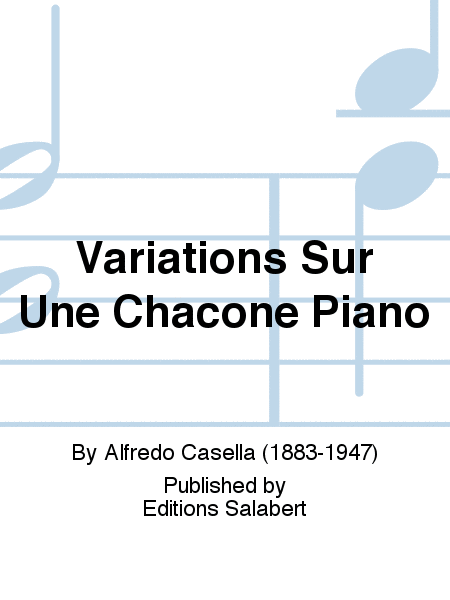 Variations Sur Une Chacone Piano