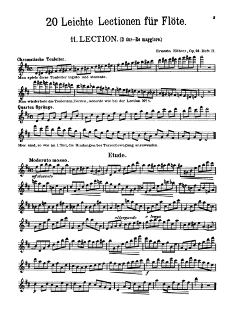 Twenty Easy Melodic Progressive Exercises, Op. 93, Volume 2 Flute scores gallery preview page 4