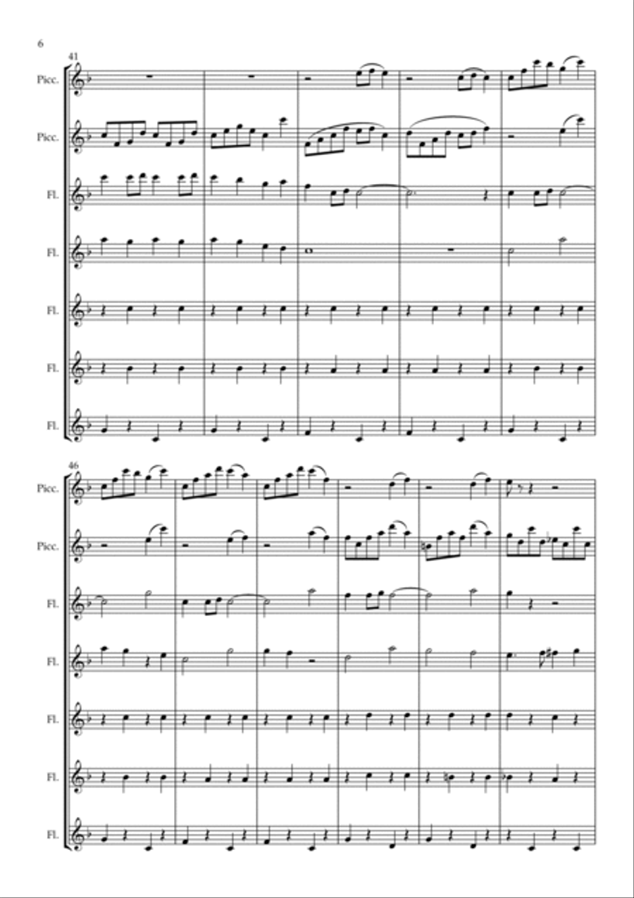 Doll On A Music Box Flute Choir scores gallery preview page 6