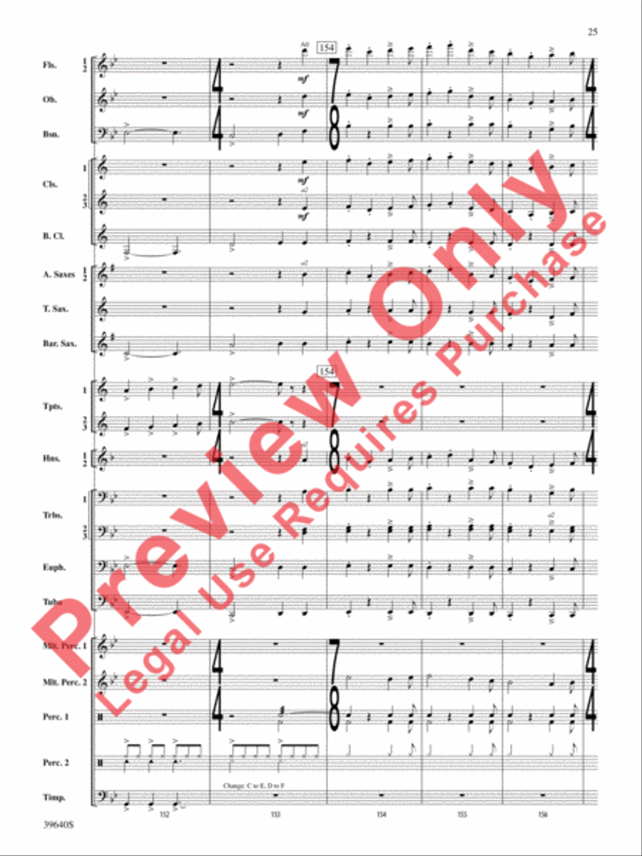 Ancient Carol Variants Concert Band scores gallery preview page 26