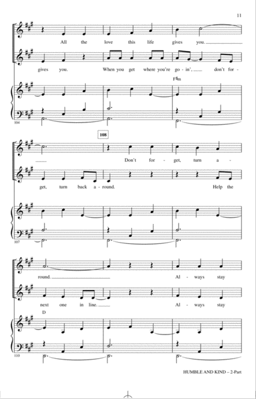 Humble And Kind 2-Part scores gallery preview page 9