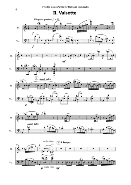 Jan Freidlin: Duo Partita for flute and cello