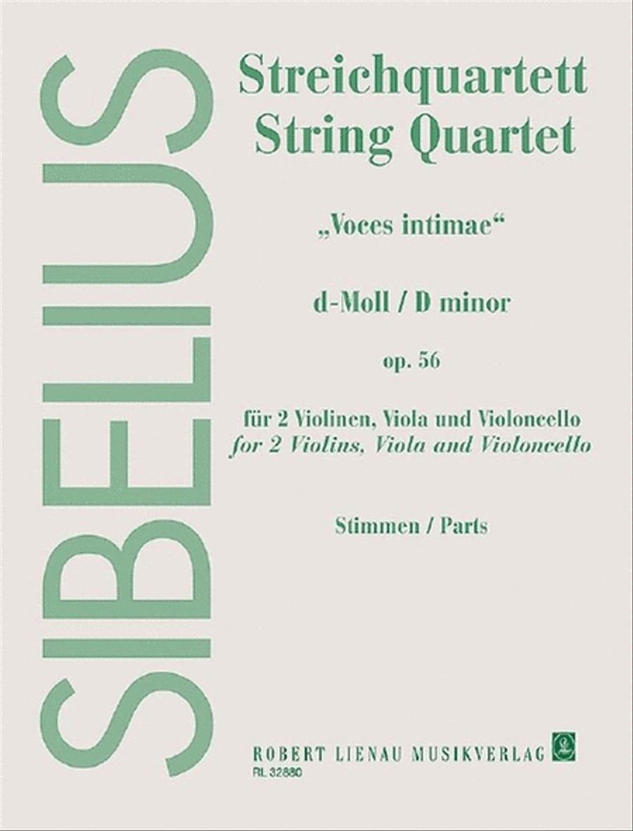 Book cover for String Quartet D Minor Op. 56 - Parts