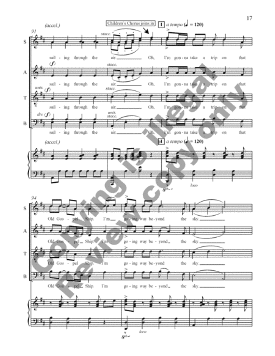 Gospel Songs: The Gospel Ship 4-Part scores gallery preview page 17