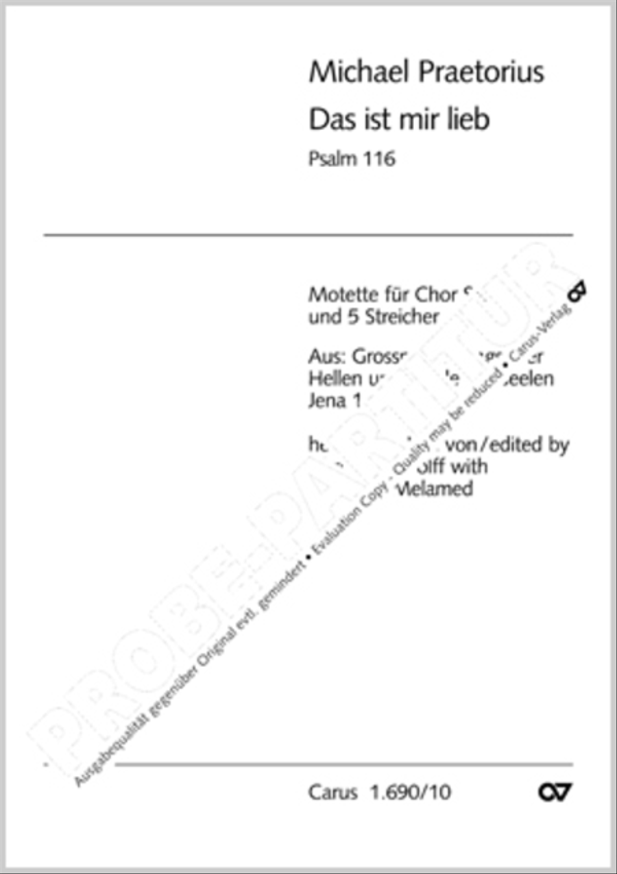 Psalm 116 SATTB scores gallery preview page 1