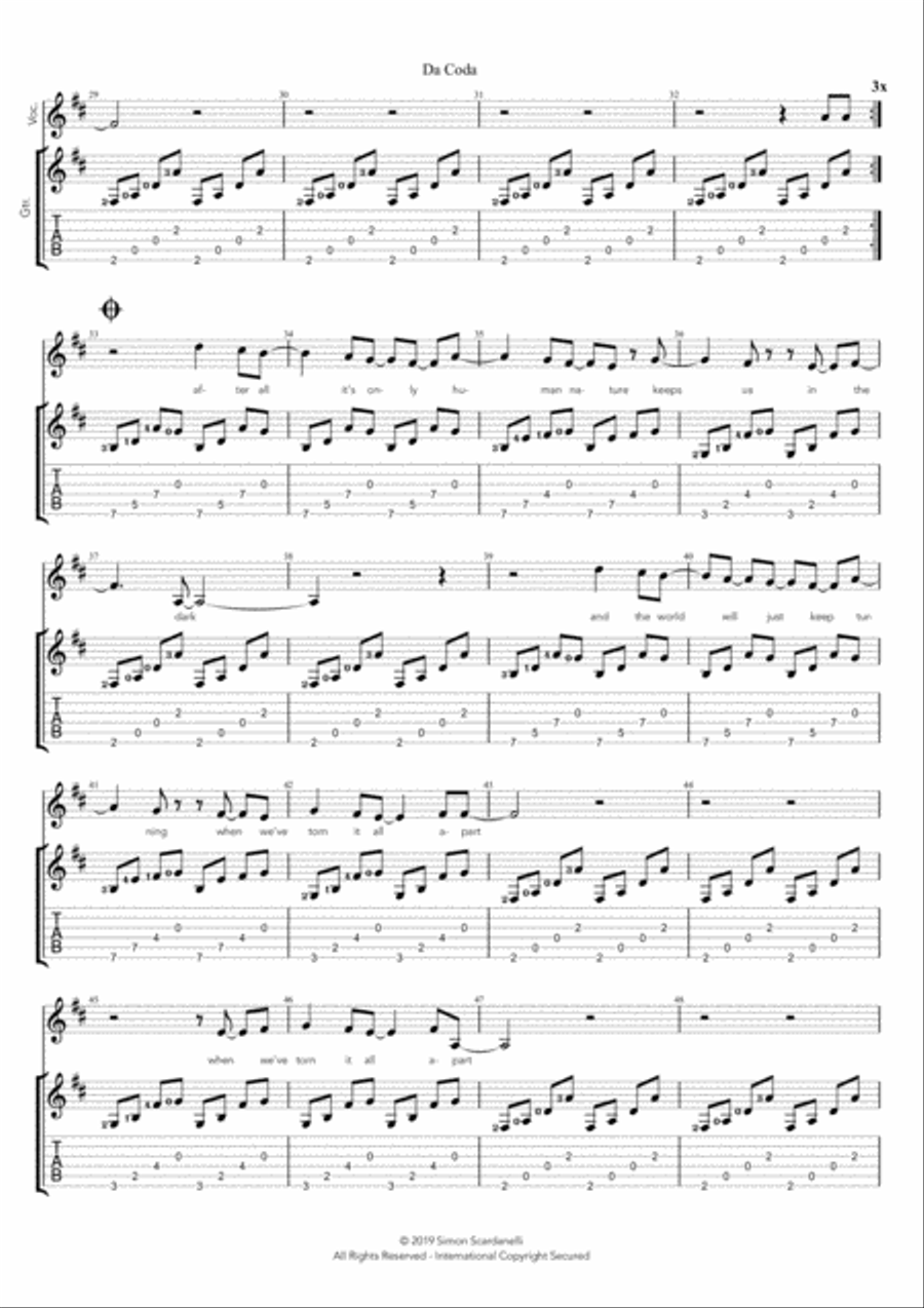 Human Nature Acoustic Guitar scores gallery preview page 3