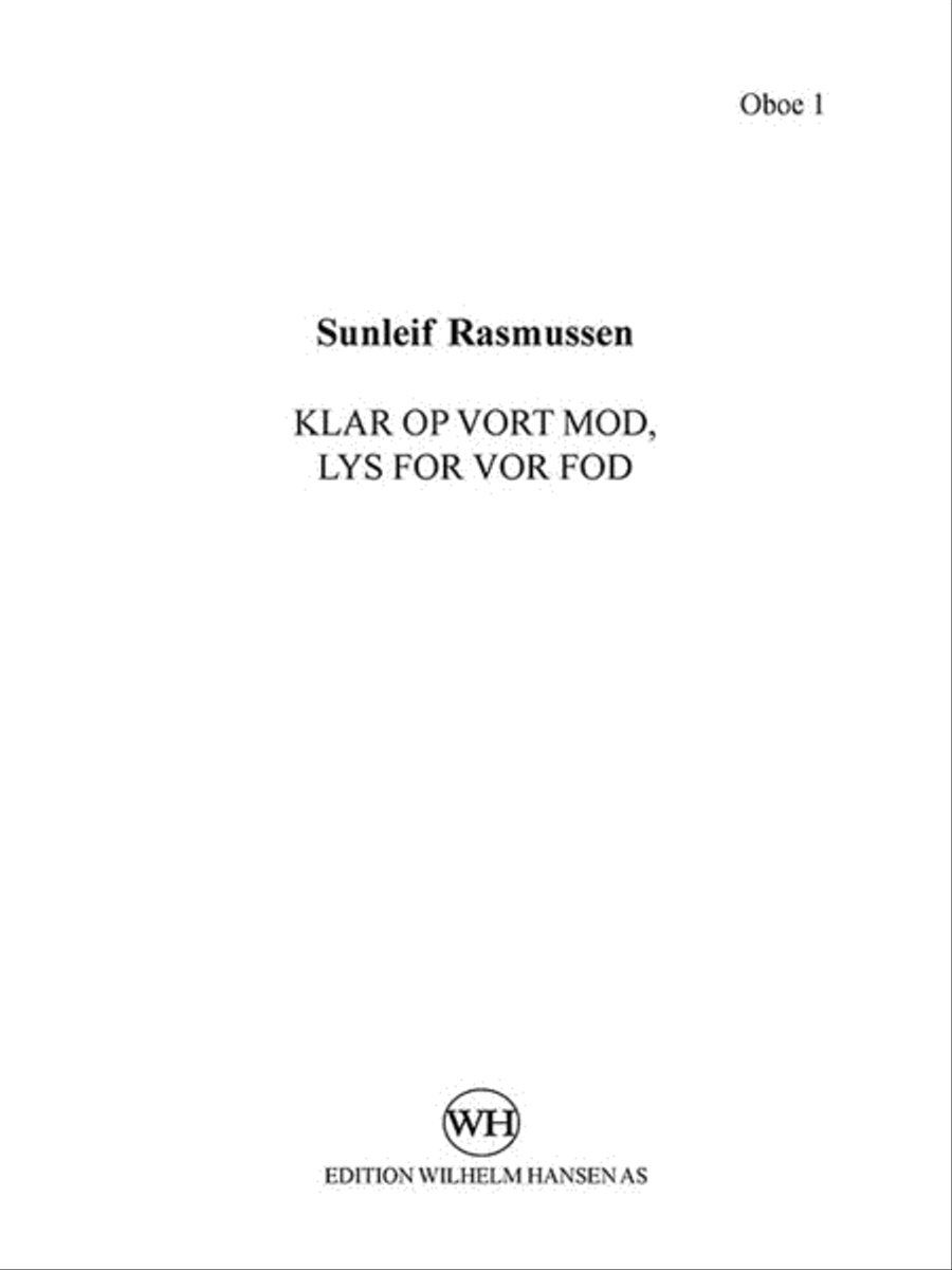 Klar Op Vort Mod, Lys for Vor Fod Oboe scores gallery preview page 1