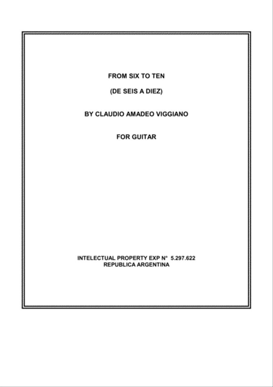 FROM SIX TO TEN (DE SEIS A DIEZ) Acoustic Guitar scores gallery preview page 1