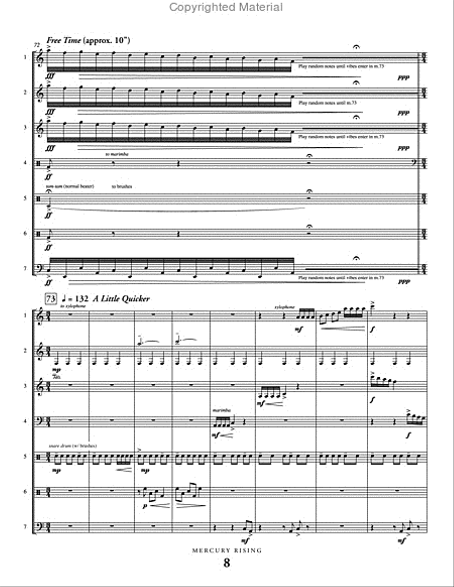 Mercury Rising Mercury Rising Percussion Ensemble scores gallery preview page 9