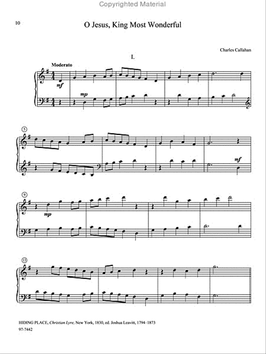 Variations on American Hymn Tunes for Keyboard Organ scores gallery preview page 5