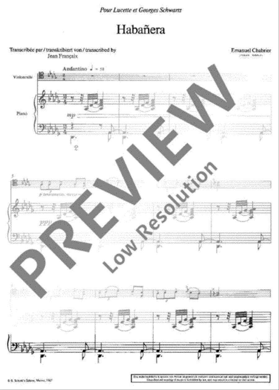 Habañera Habañera Piano Accompaniment scores gallery preview page 3