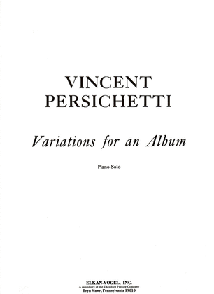 Book cover for Variations for An Album