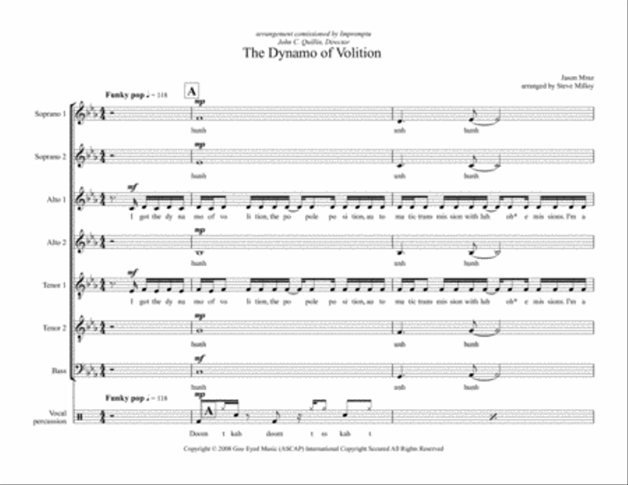 The Dynamo Of Volition 4-Part scores gallery preview page 1