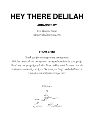 Book cover for Hey There Delilah