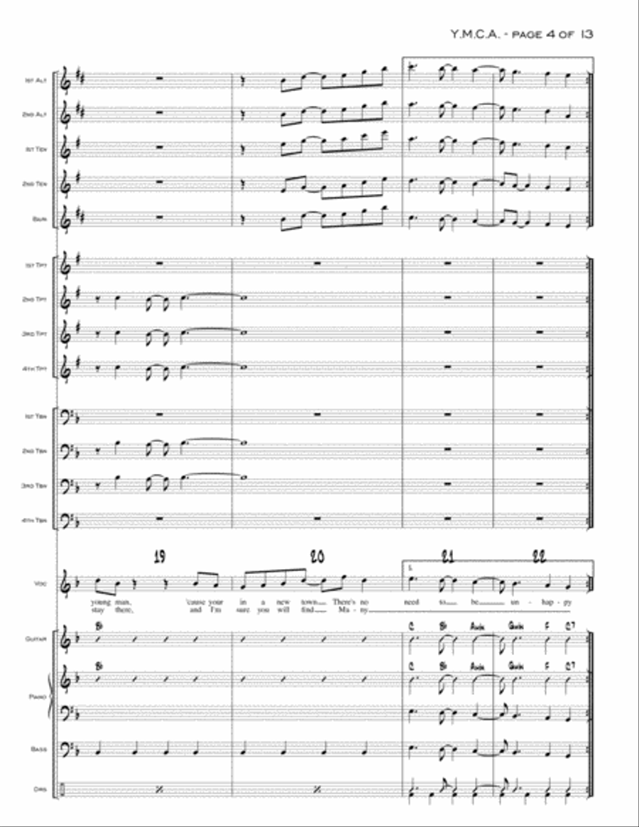 Y.M.C.A. Jazz Ensemble scores gallery preview page 4