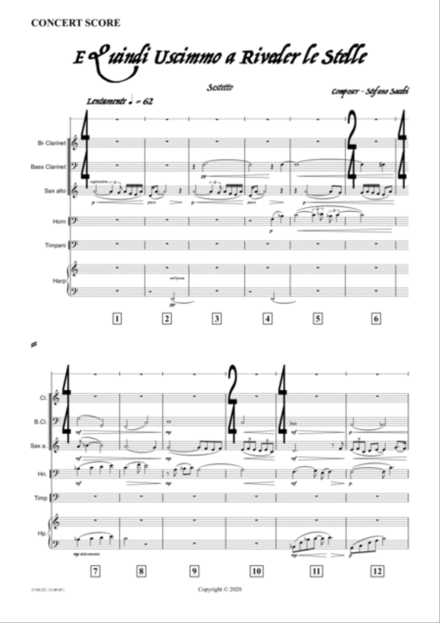 E QUINDI USCIMMO A RIVEDER LE STELLE Small Ensemble scores gallery preview page 2