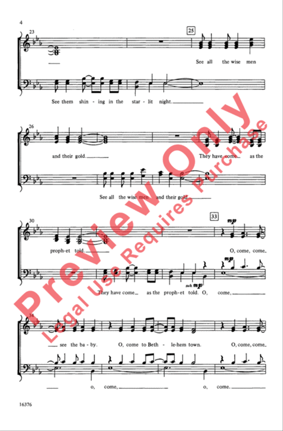 Come, See the Baby 4-Part scores gallery preview page 4
