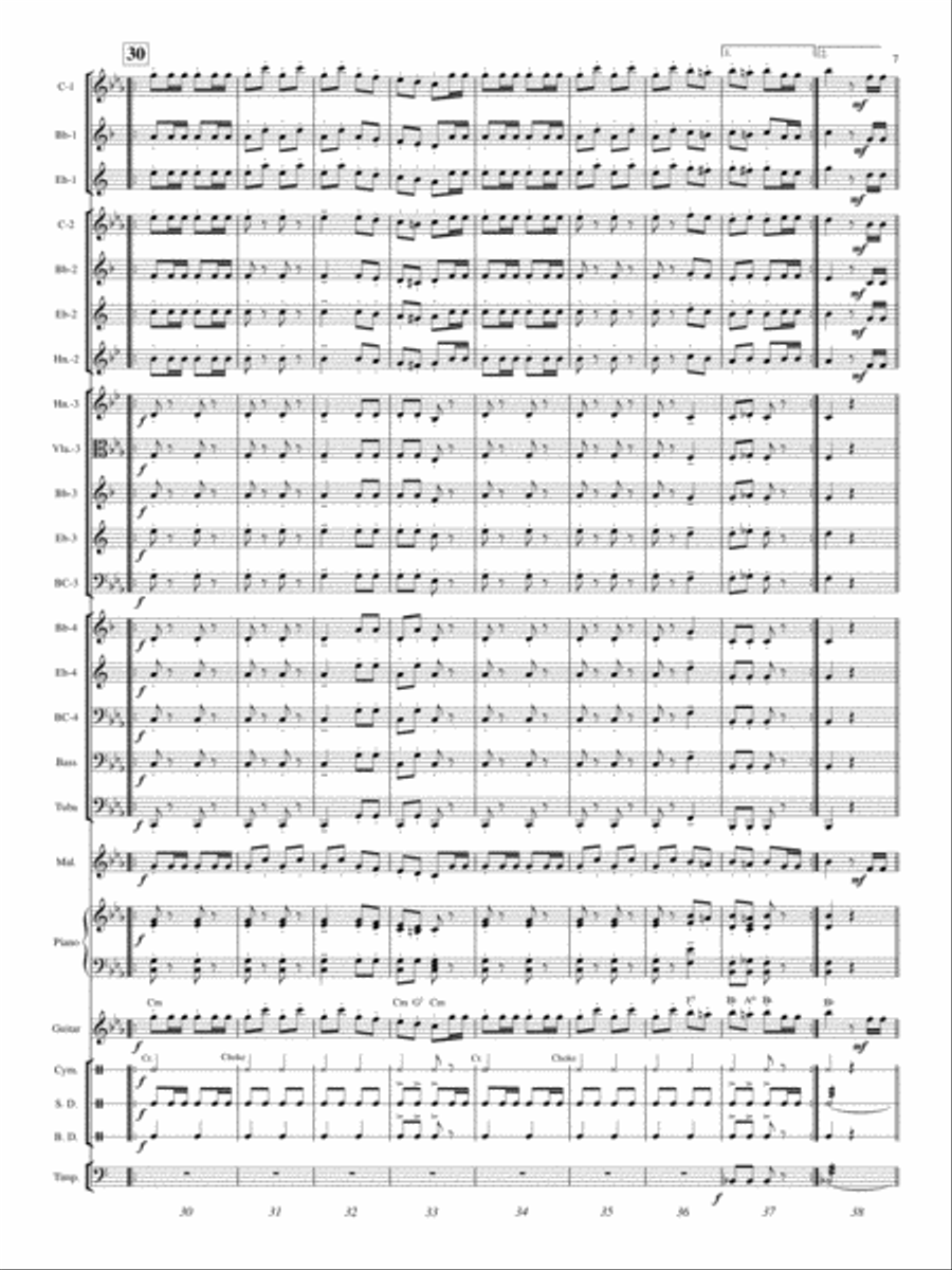 William Tell Overture (Finale) Concert Band scores gallery preview page 6