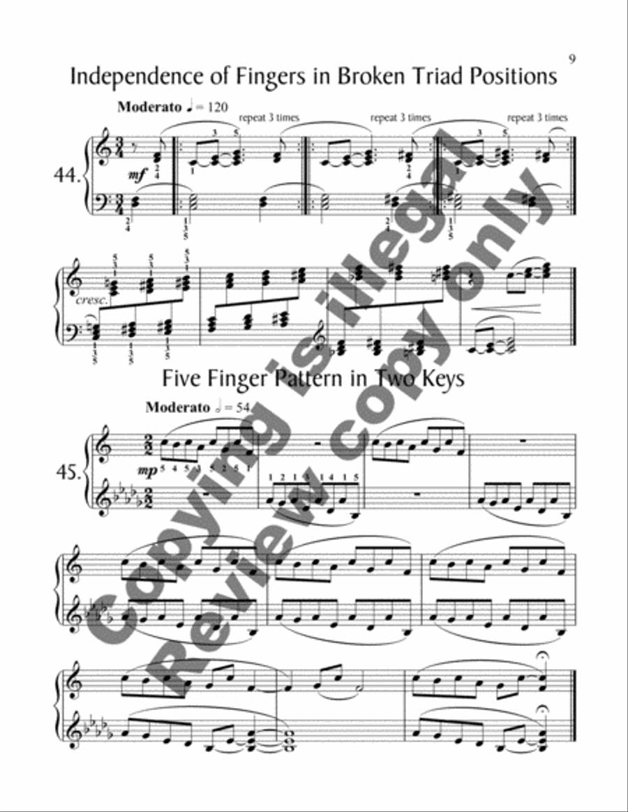 175 Exertudes, Book 2: Intermediate Piano Method scores gallery preview page 7