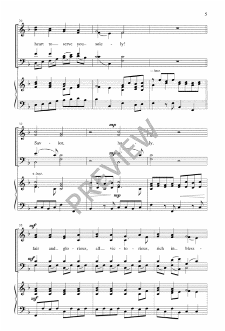 O Morning Star, How Fair and Bright 4-Part scores gallery preview page 5