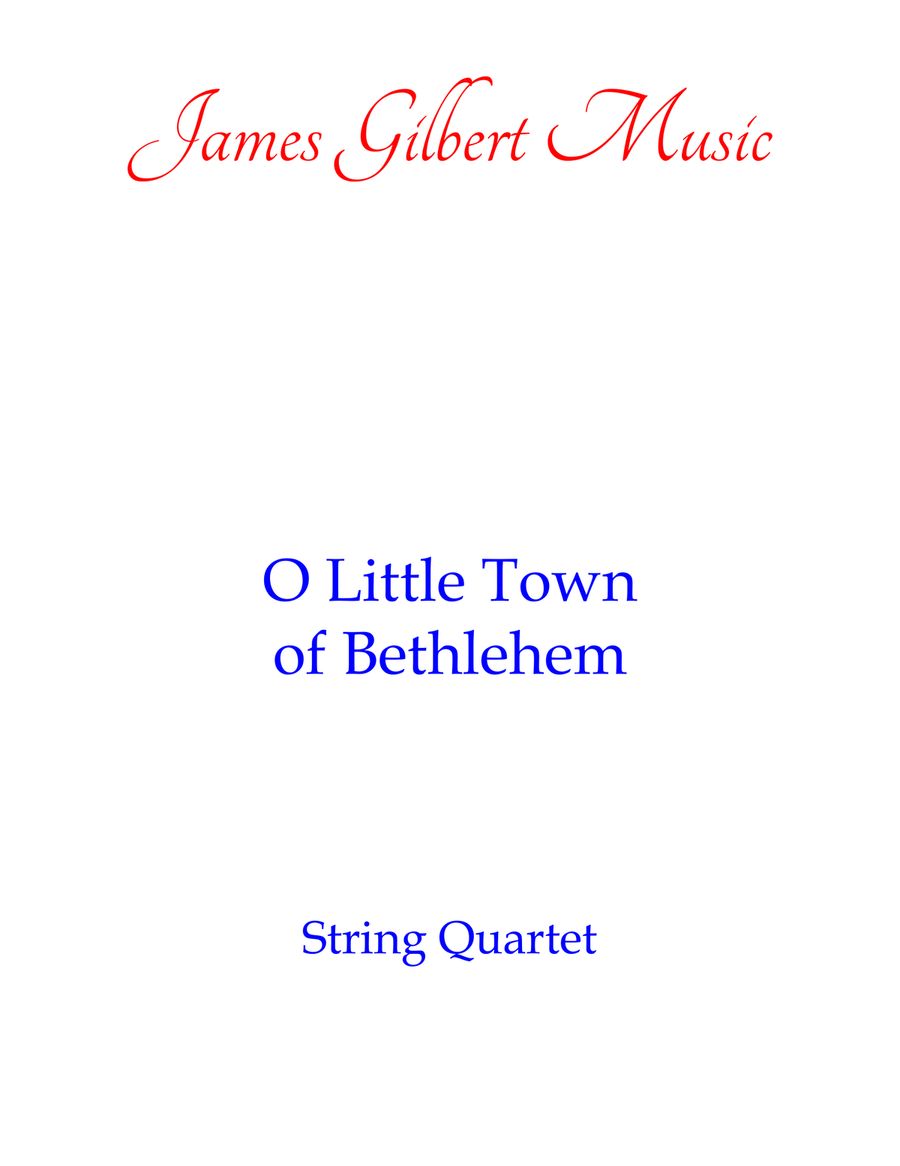 O Little Town Of Bethlehem String Quartet scores gallery preview page 1