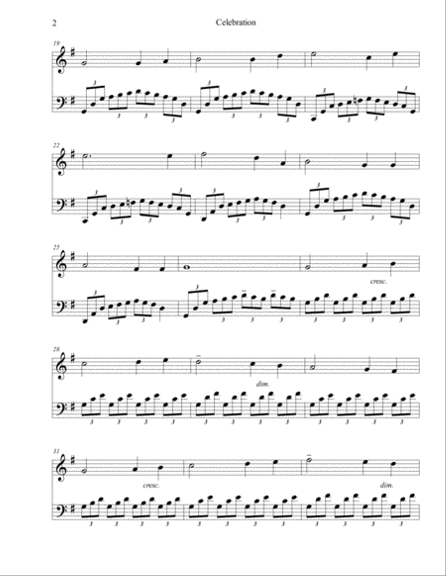 Celebration Piano Solo scores gallery preview page 2